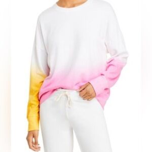 Sundry|Boho Dip dyed ombré  Pink and Yellow Crewneck Sweatshirt•••size large